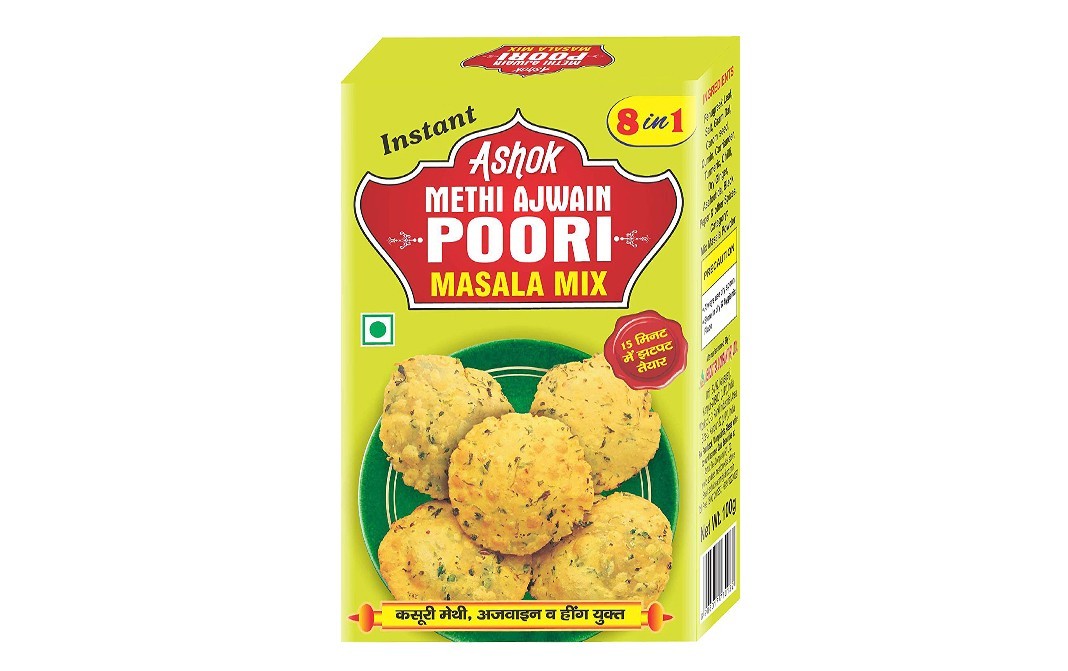 Ashok Methi Ajwain Poori Malsala Mix Methi Ajwain Poori Masala Mix   Pack  100 grams